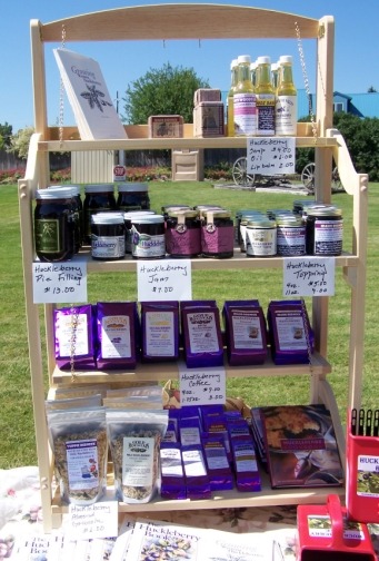 Our Booth No. Powder HB Festival Part of our booth with huckleberry products